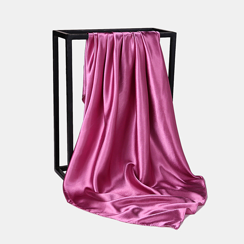 Fashion Square Satin Head Scarf 90 x 90cm dark-pink by HitMyNeed