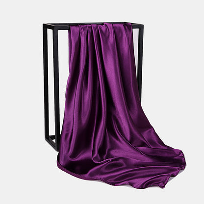 Fashion Square Satin Head Scarf 90 x 90cm dark-purple by HitMyNeed