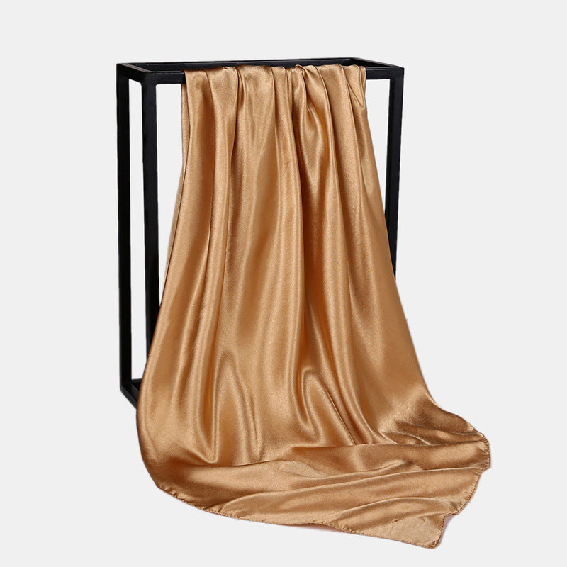 Fashion Square Satin Head Scarf 90 x 90cm gold by HitMyNeed