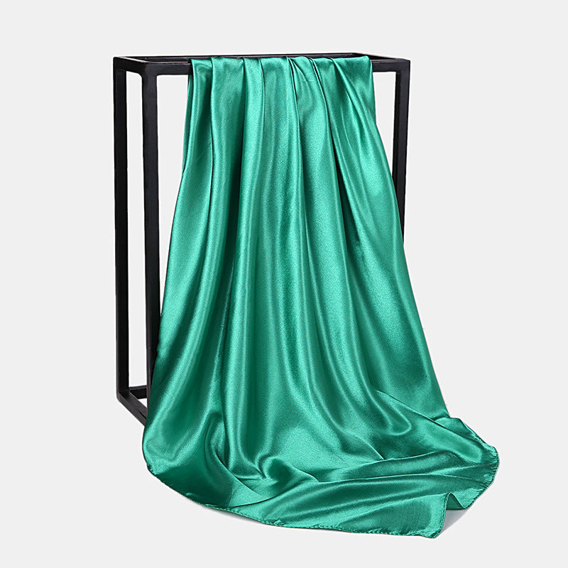 Fashion Square Satin Head Scarf 90 x 90cm green by HitMyNeed