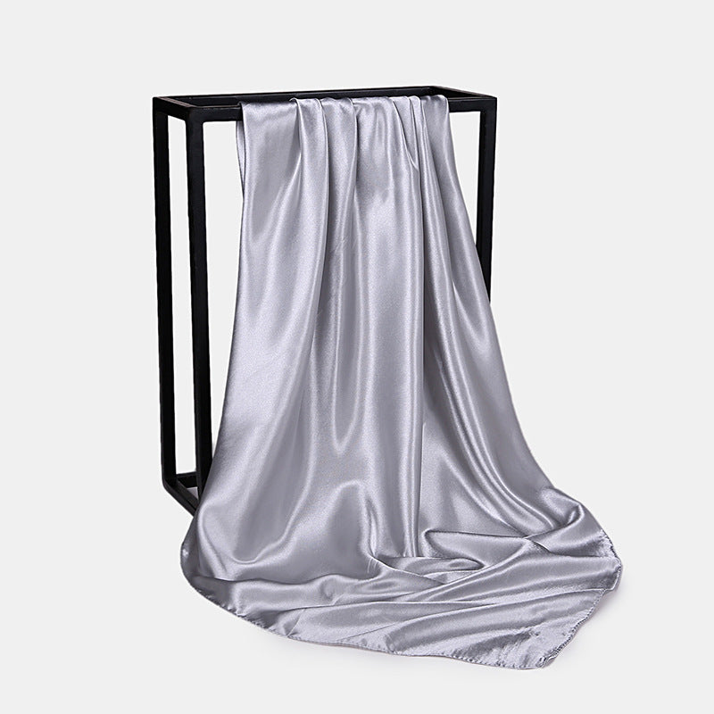 Fashion Square Satin Head Scarf 90 x 90cm grey by HitMyNeed