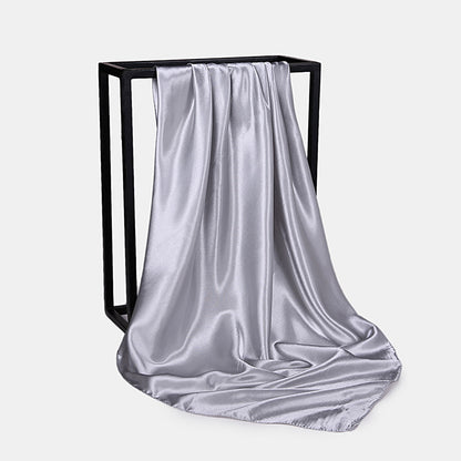 Fashion Square Satin Head Scarf 90 x 90cm grey by HitMyNeed