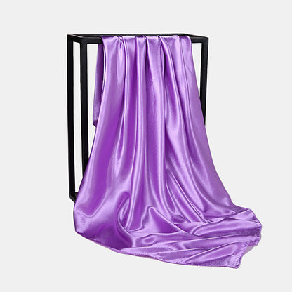 Fashion Square Satin Head Scarf 90 x 90cm purple by HitMyNeed