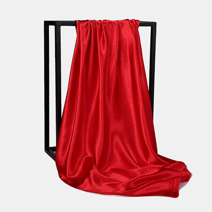 Fashion Square Satin Head Scarf 90 x 90cm red by HitMyNeed