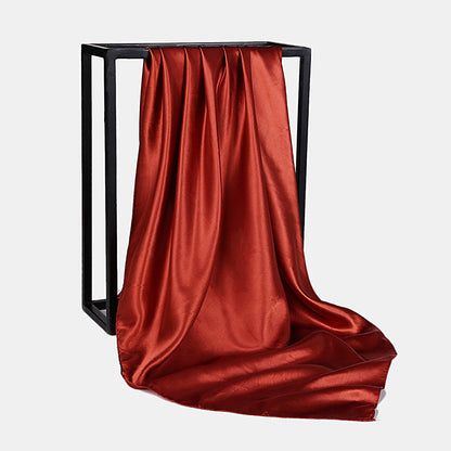 Fashion Square Satin Head Scarf 90 x 90cm red-orange by HitMyNeed