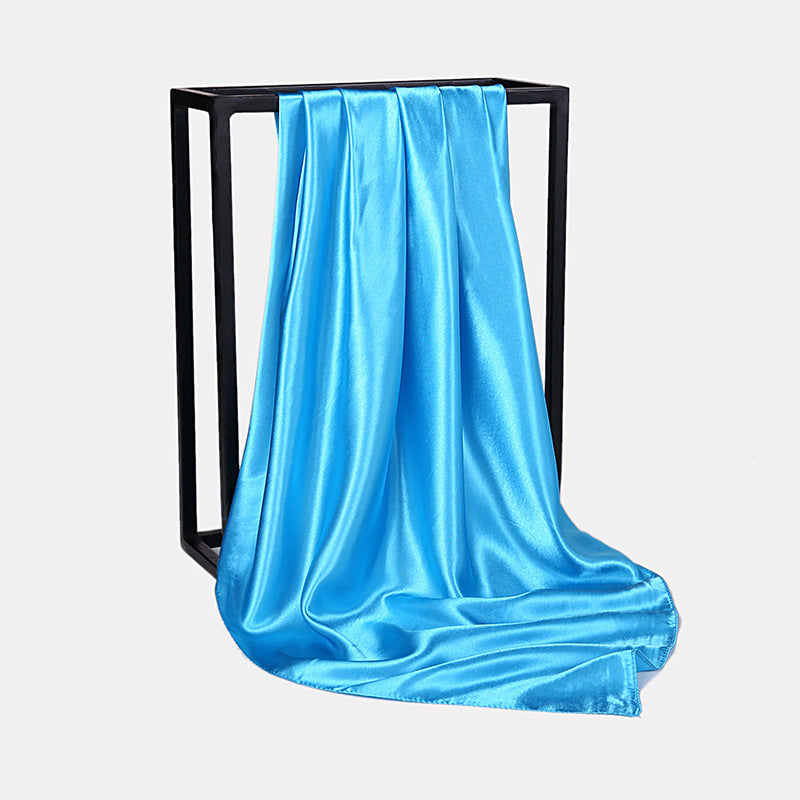 Fashion Square Satin Head Scarf 90 x 90cm sky-blue by HitMyNeed