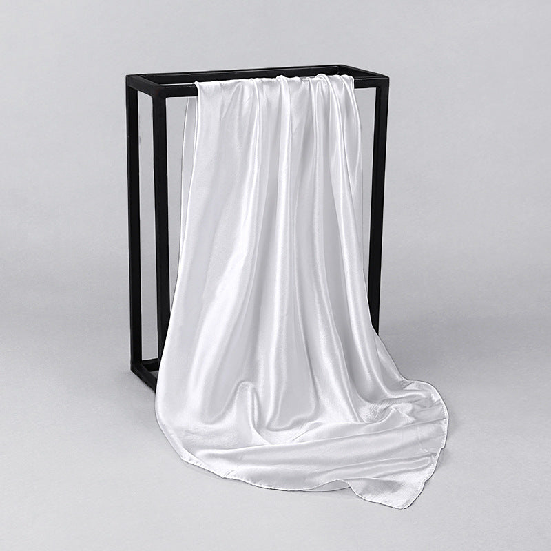 Fashion Square Satin Head Scarf 90 x 90cm white by HitMyNeed