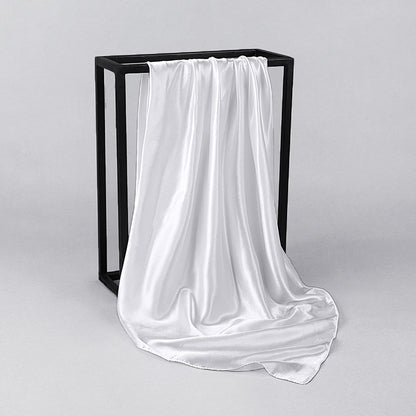 Fashion Square Satin Head Scarf 90 x 90cm white by HitMyNeed