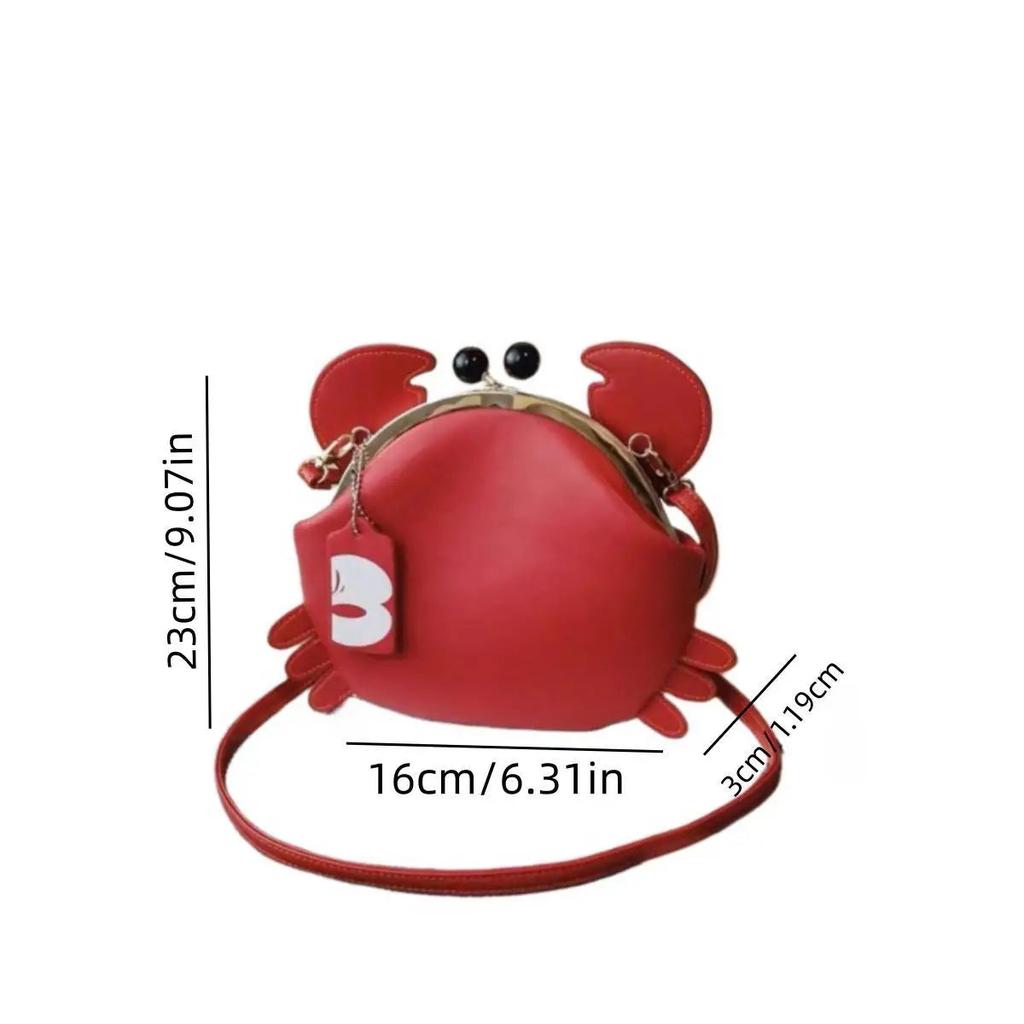 Fashionable Crossbody Crab Bag with Kiss Lock by HitMyNeed