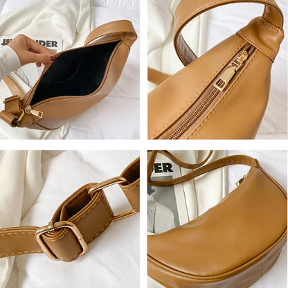 Fashionable Half Moon Shoulder Bag Crossbody by HitMyNeed