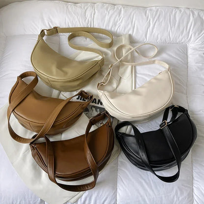 Fashionable Half Moon Shoulder Bag Crossbody by HitMyNeed