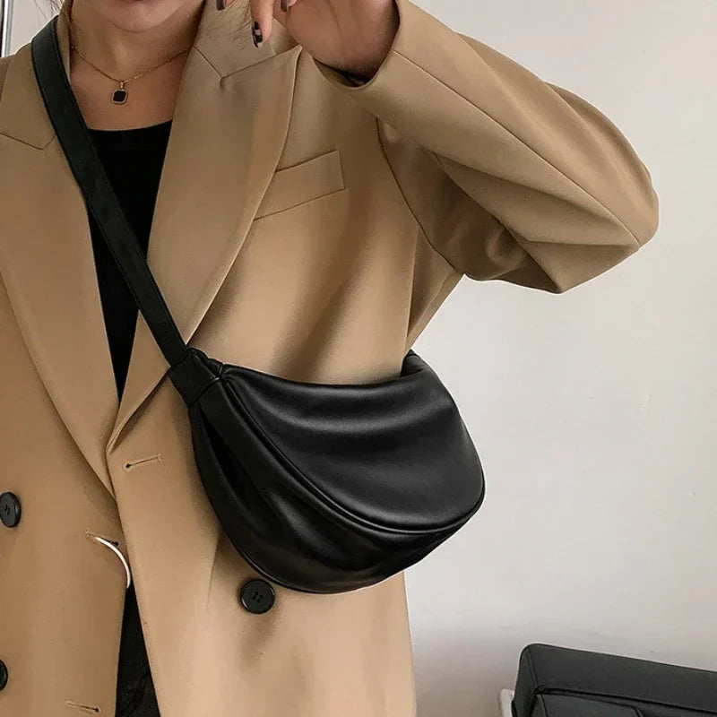 Fashionable Half Moon Shoulder Bag Crossbody by HitMyNeed