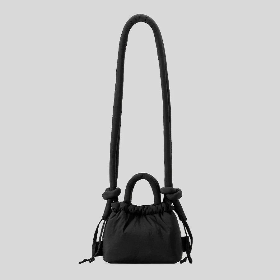 Fashionable Small Puffer Shoulder Bag black by HitMyNeed