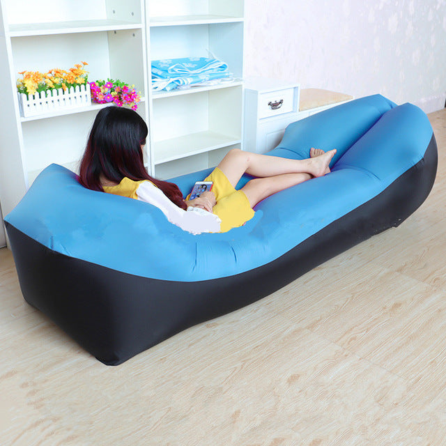 Fast Inflatable Air Sofa Bed Portable Lounger g by HitMyNeed