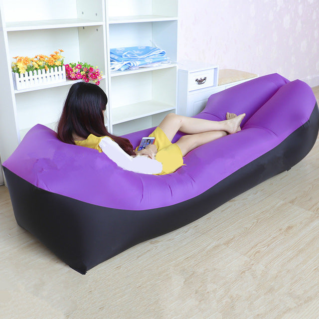Fast Inflatable Air Sofa Bed Portable Lounger i by HitMyNeed