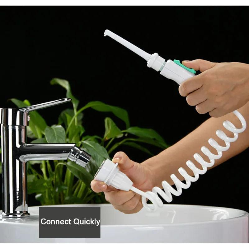 Faucet Oral Irrigator Portable Water Flosser by HitMyNeed