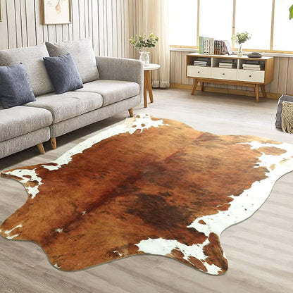 Faux Cowhide Cow Print Rug for Living Room & Bedroom by HitMyNeed