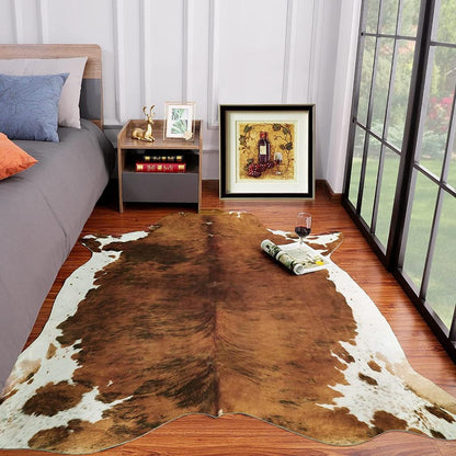 Faux Cowhide Cow Print Rug for Living Room & Bedroom by HitMyNeed