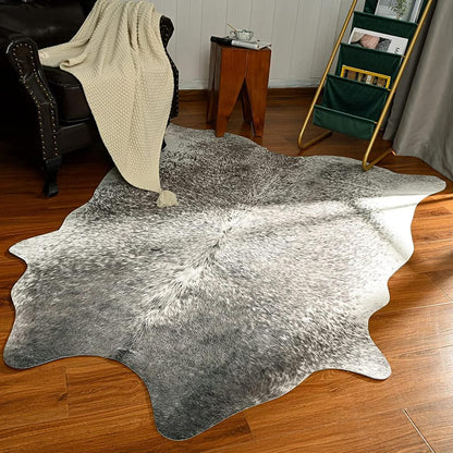 Faux Cowhide Cow Print Rug for Living Room & Bedroom le1-21 158x190cm-5-2x6-2ft by HitMyNeed