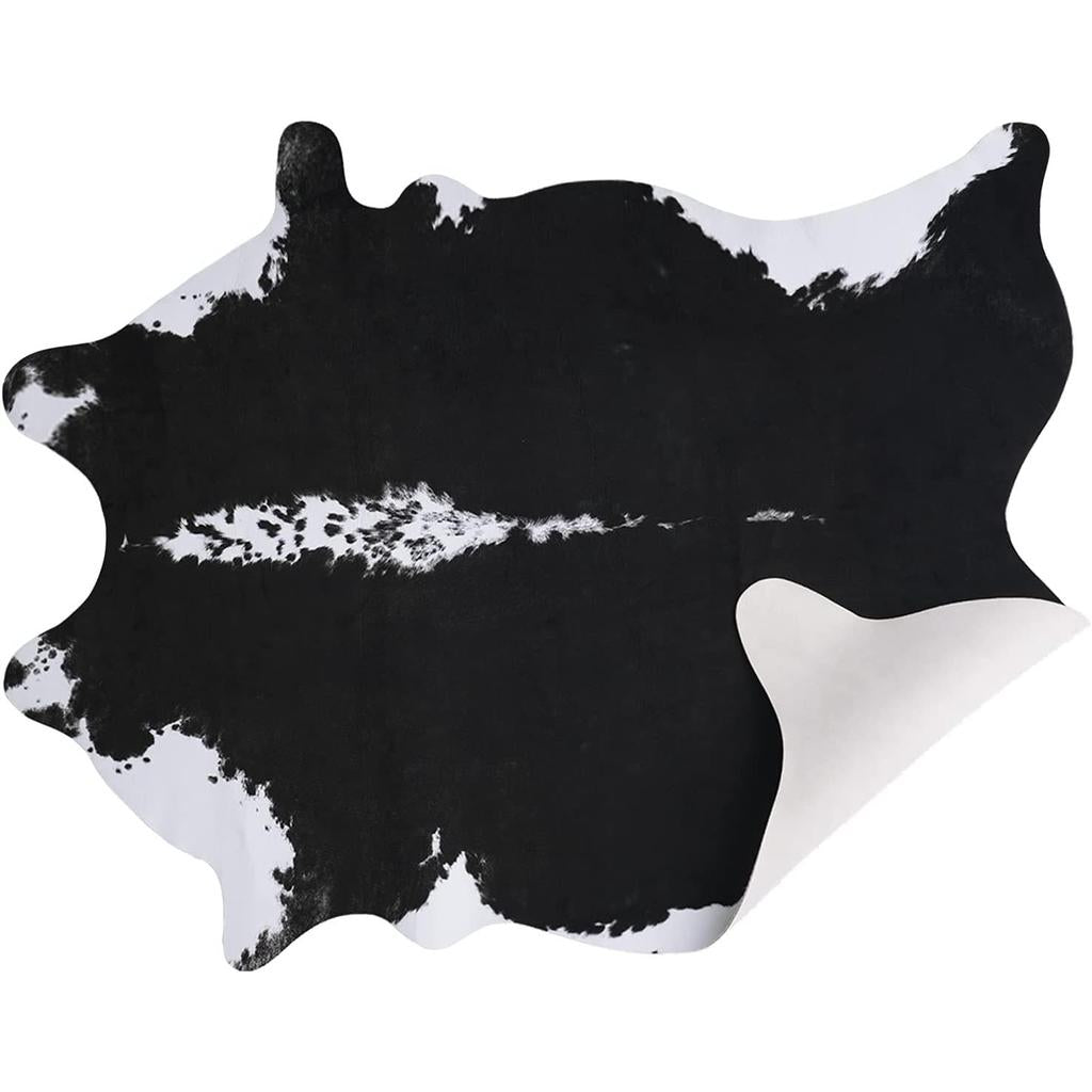 Faux Cowhide Cow Print Rug for Living Room & Bedroom le1-23 158x190cm-5-2x6-2ft by HitMyNeed
