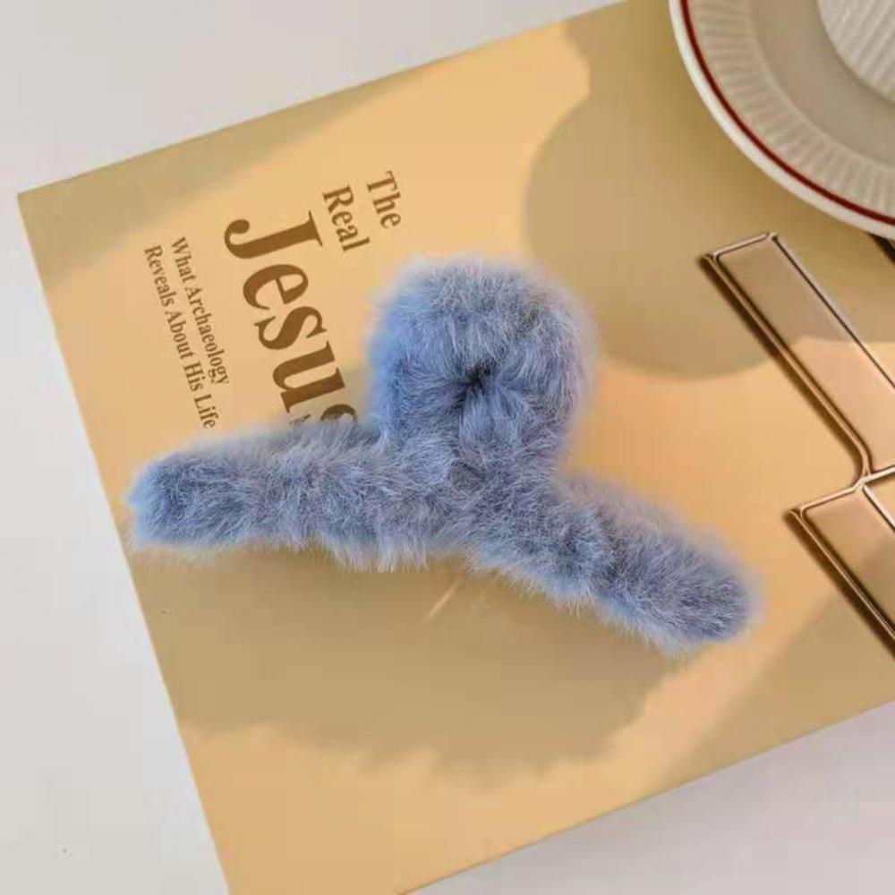 Faux Fur Fluffy Hair Claw Clip, 12cm a01 by HitMyNeed