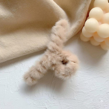 Faux Fur Fluffy Hair Claw Clip, 12cm a05 by HitMyNeed