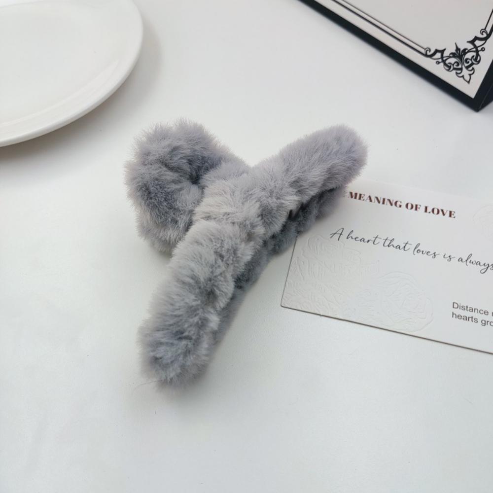 Faux Fur Fluffy Hair Claw Clip, 12cm a08 by HitMyNeed