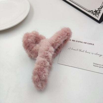 Faux Fur Fluffy Hair Claw Clip, 12cm a09 by HitMyNeed