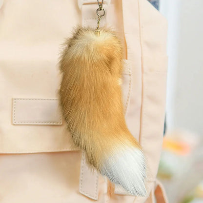 Faux Fur Fox Tail Keychain Pendant 35-40cm by HitMyNeed