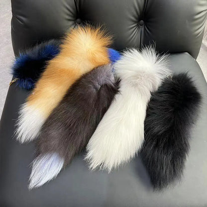 Faux Fur Fox Tail Keychain Pendant 35-40cm by HitMyNeed
