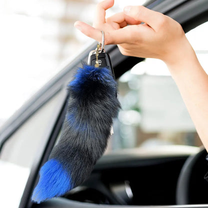 Faux Fur Fox Tail Keychain Pendant 35-40cm by HitMyNeed