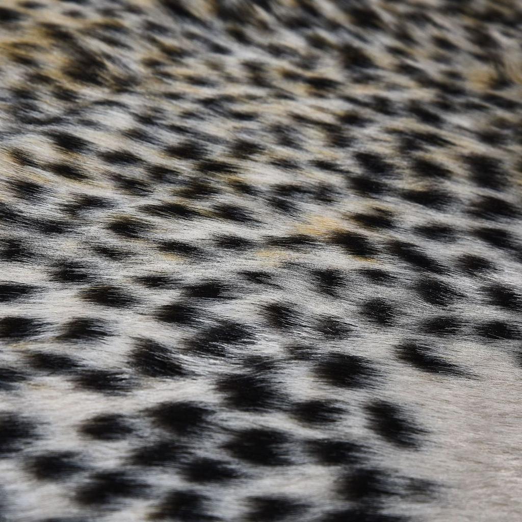 Faux Fur Leopard Print Rug 90 x 110 cm by HitMyNeed