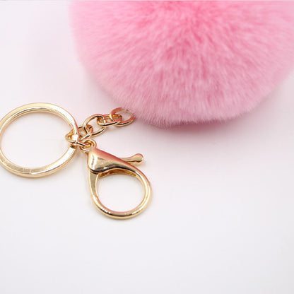 Faux Fur Pom Pom Keychain Charm 8cm by HitMyNeed