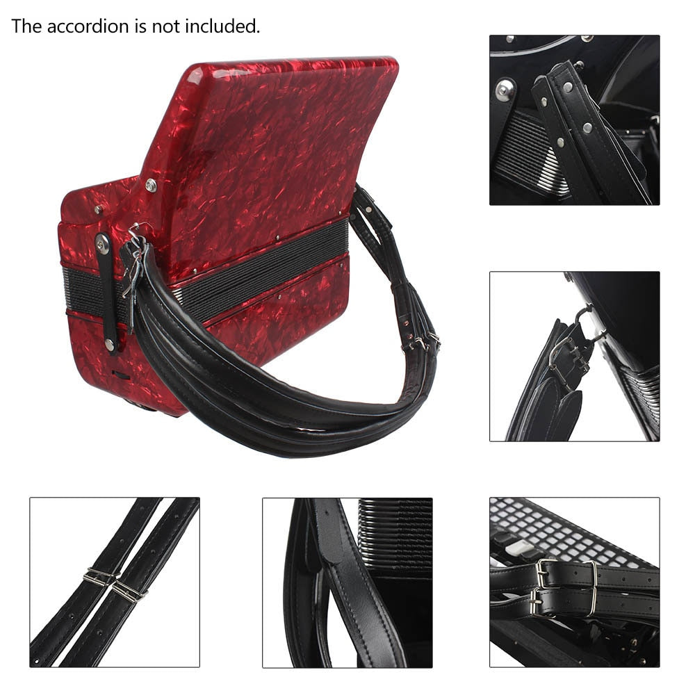 Faux Leather Adjustable Accordion Straps (Pair) by HitMyNeed