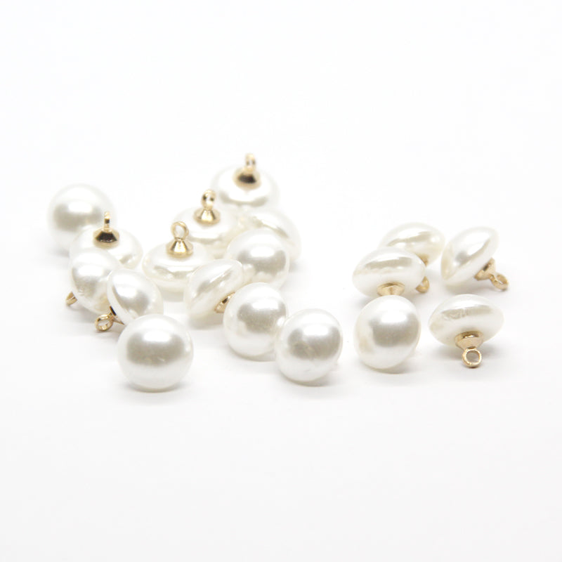 Faux Pearl Mushroom Buttons with Sewing Kit (20 Pcs) by HitMyNeed