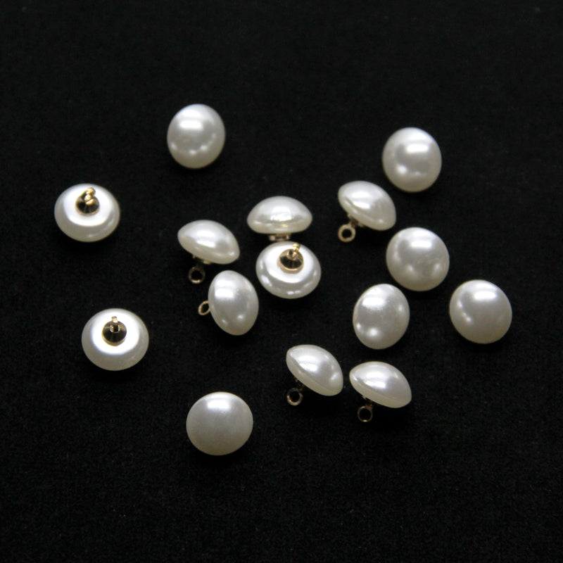 Faux Pearl Mushroom Buttons with Sewing Kit (20 Pcs) by HitMyNeed