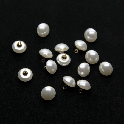 Faux Pearl Mushroom Buttons with Sewing Kit (20 Pcs) by HitMyNeed