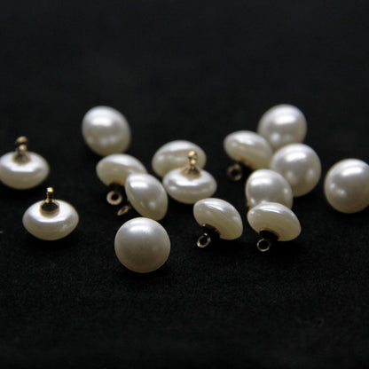 Faux Pearl Mushroom Buttons with Sewing Kit (20 Pcs) by HitMyNeed