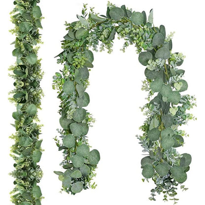 Faux Silk Artificial Eucalyptus Garland 1.8m by HitMyNeed
