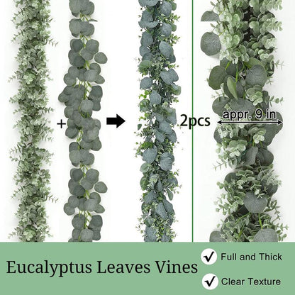 Faux Silk Artificial Eucalyptus Garland 1.8m by HitMyNeed