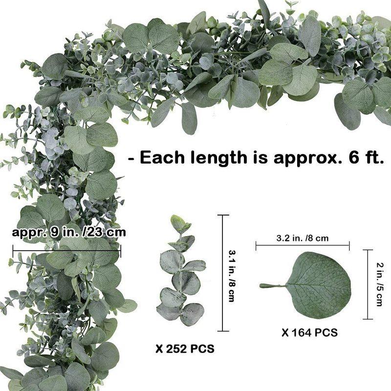 Faux Silk Artificial Eucalyptus Garland 1.8m by HitMyNeed