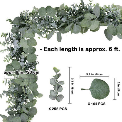 Faux Silk Artificial Eucalyptus Garland 1.8m by HitMyNeed