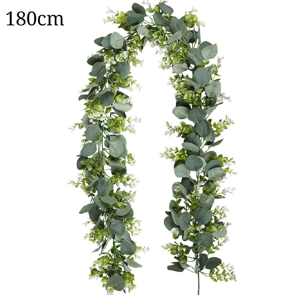 Faux Silk Artificial Eucalyptus Garland 1.8m combination by HitMyNeed