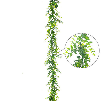 Faux Silk Artificial Eucalyptus Garland 1.8m green by HitMyNeed