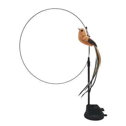 Feather Cat Teaser Wand with Flexible Steel Wire by HitMyNeed