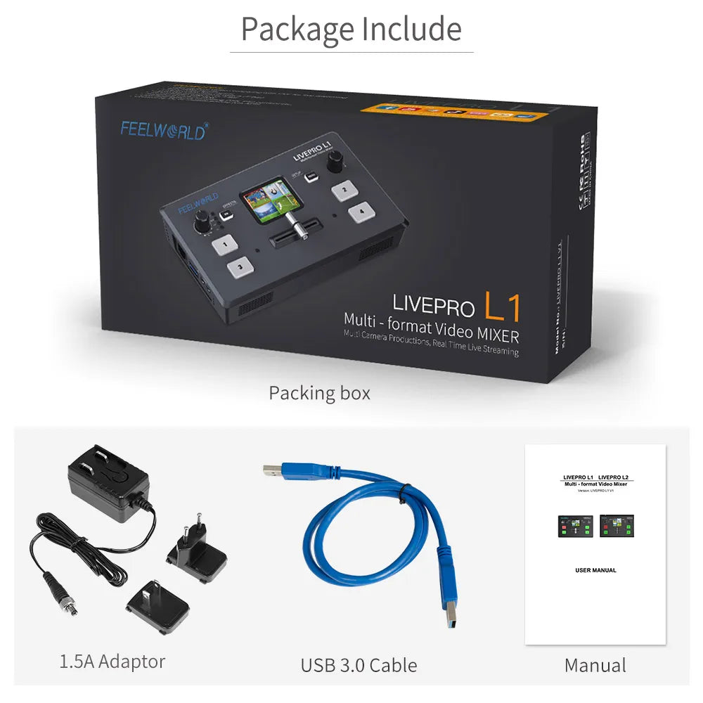 FEELWORLD LIVEPRO L1 V1 4‑Channel HDMI Video Switcher by HitMyNeed