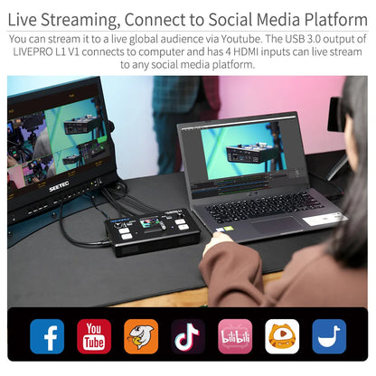 FEELWORLD LIVEPRO L1 V1 4-Channel HDMI Video Switcher by HitMyNeed