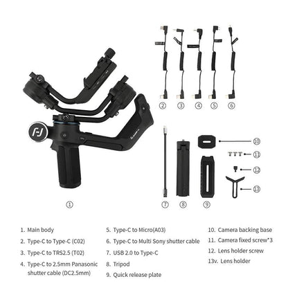 Feiyu SCORP-C 3-Axis DSLR Camera Gimbal 2.5kg Load by HitMyNeed