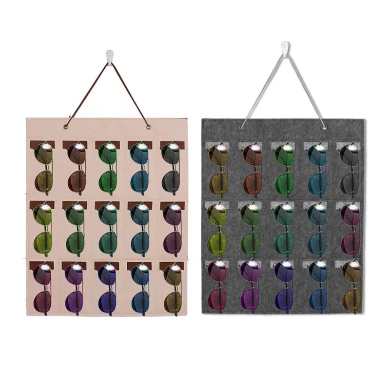 Felt 15-Slot Hanging Sunglasses Organizer by HitMyNeed