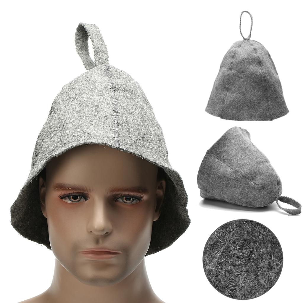 Felt 90% Wool Sauna Hat for Steam Bath Protection by HitMyNeed